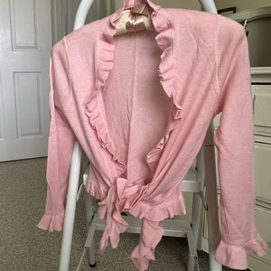 Juicy Couture pink front tie sweater size s